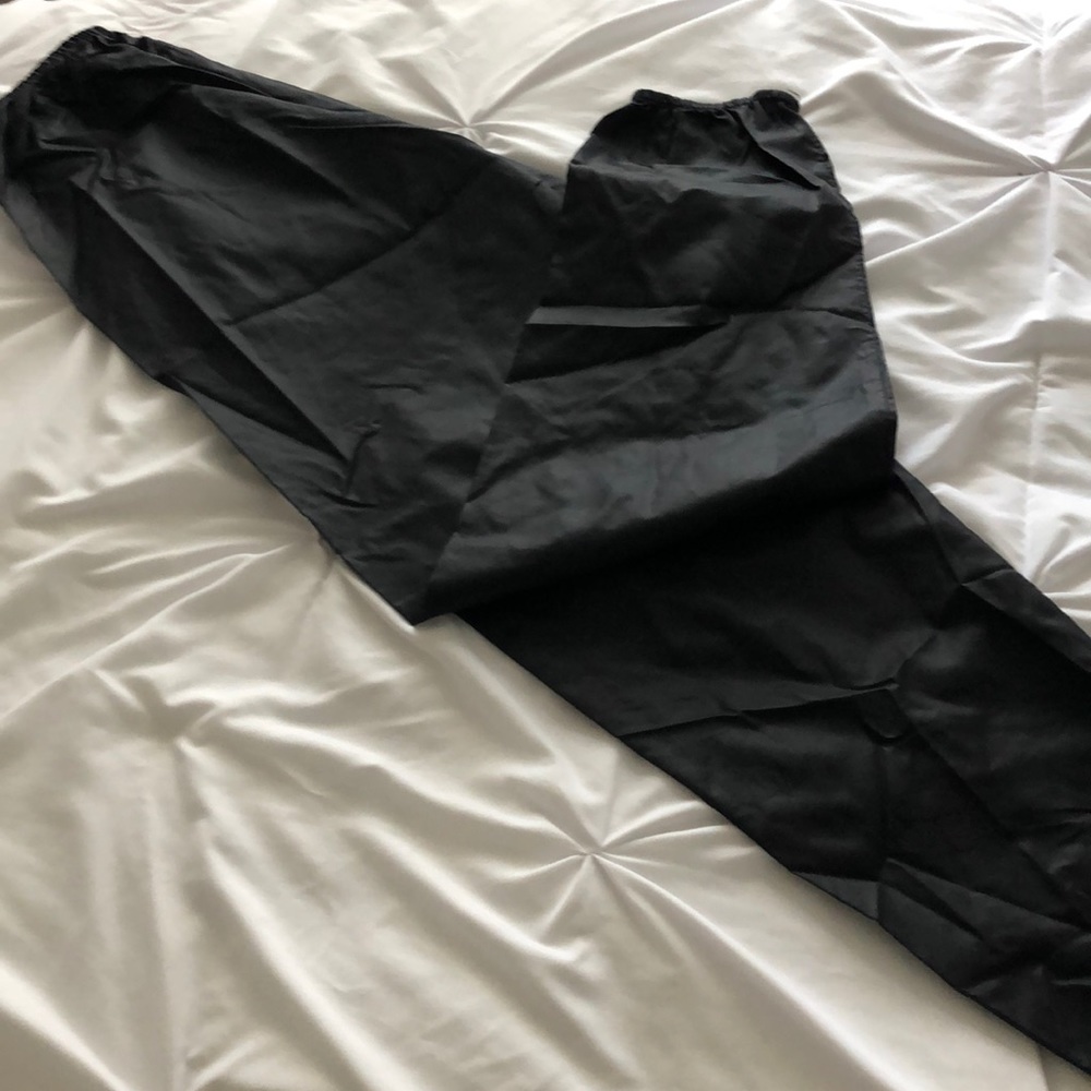 Trash bag/ work out sweats